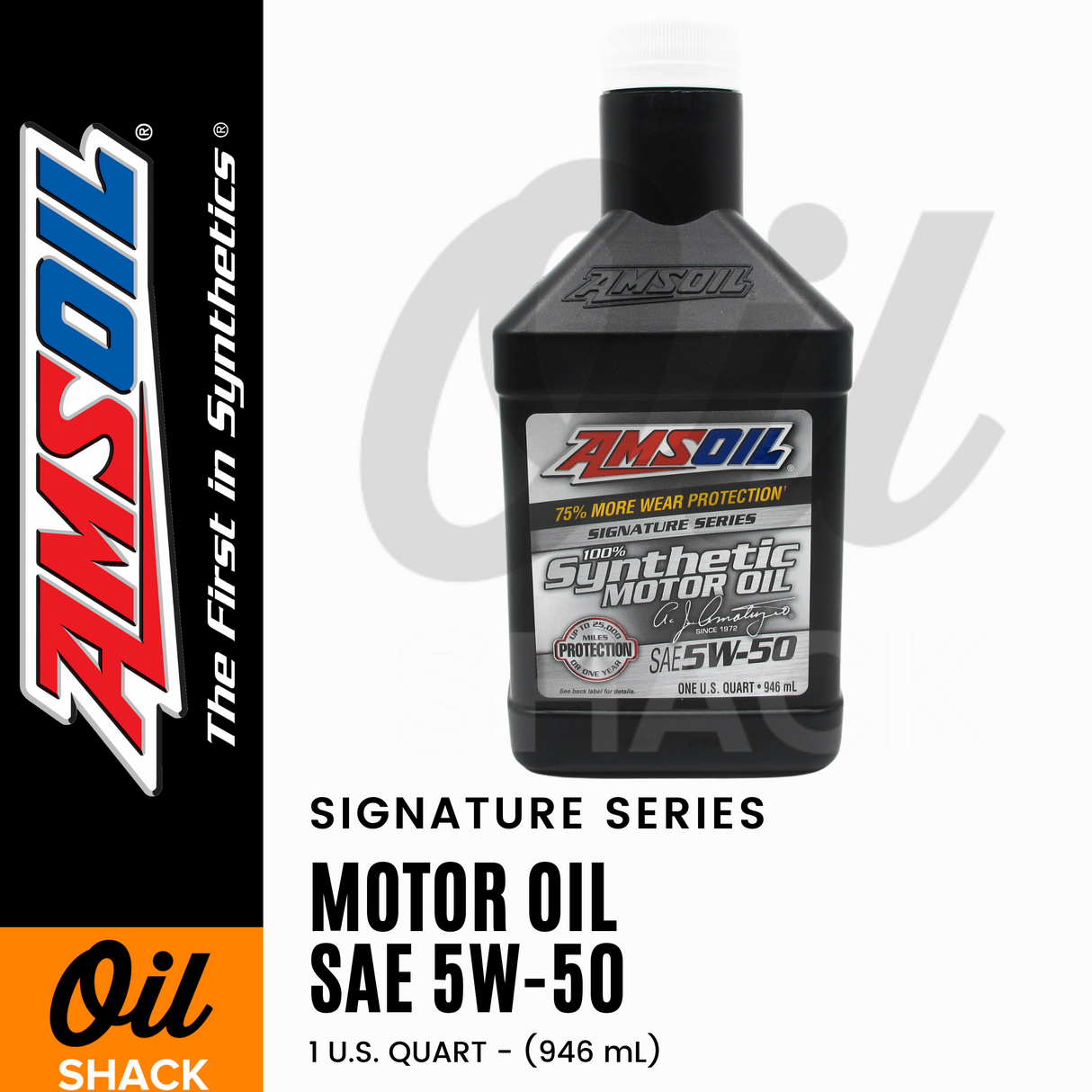 AMSOIL 5W50 SIGNATURE SERIES ENGINE OIL FULLY SYNTHETIC (1 QUART)