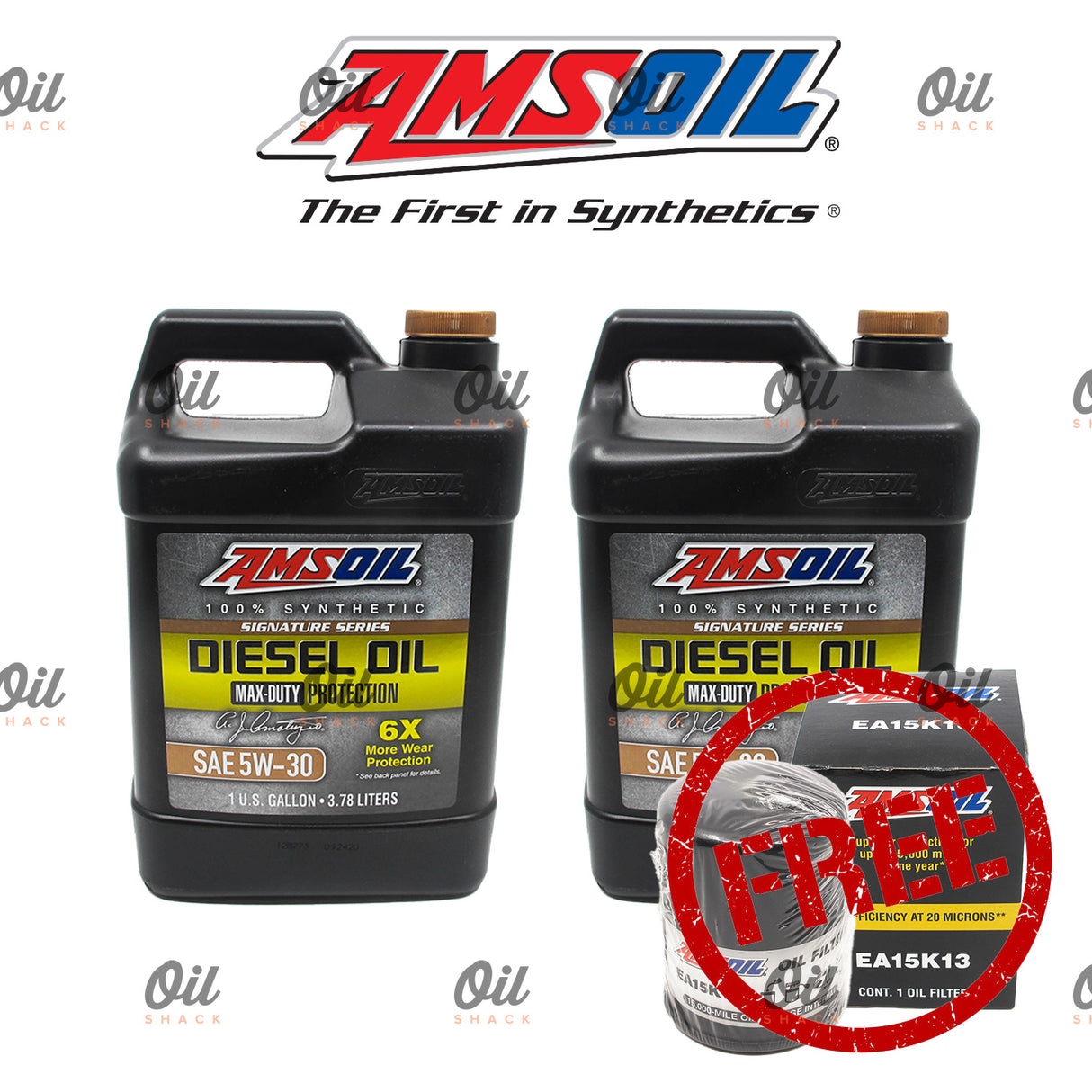 AMSOIL Mitsubishi Montero, Strada (4N15) 8 Quarts 5w30 Max Duty Oil Change Bundle with Free AMSOIL Oil Filter