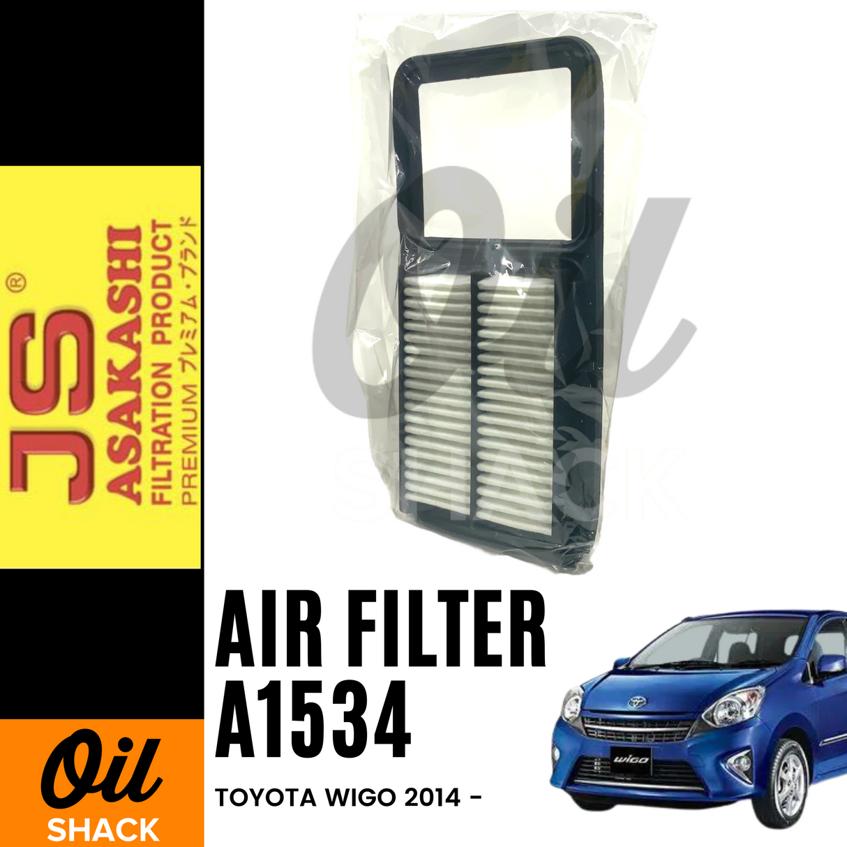 JS ASAKASHI A1534 AIR FILTER (For TOYOTA WIGO 2014-)