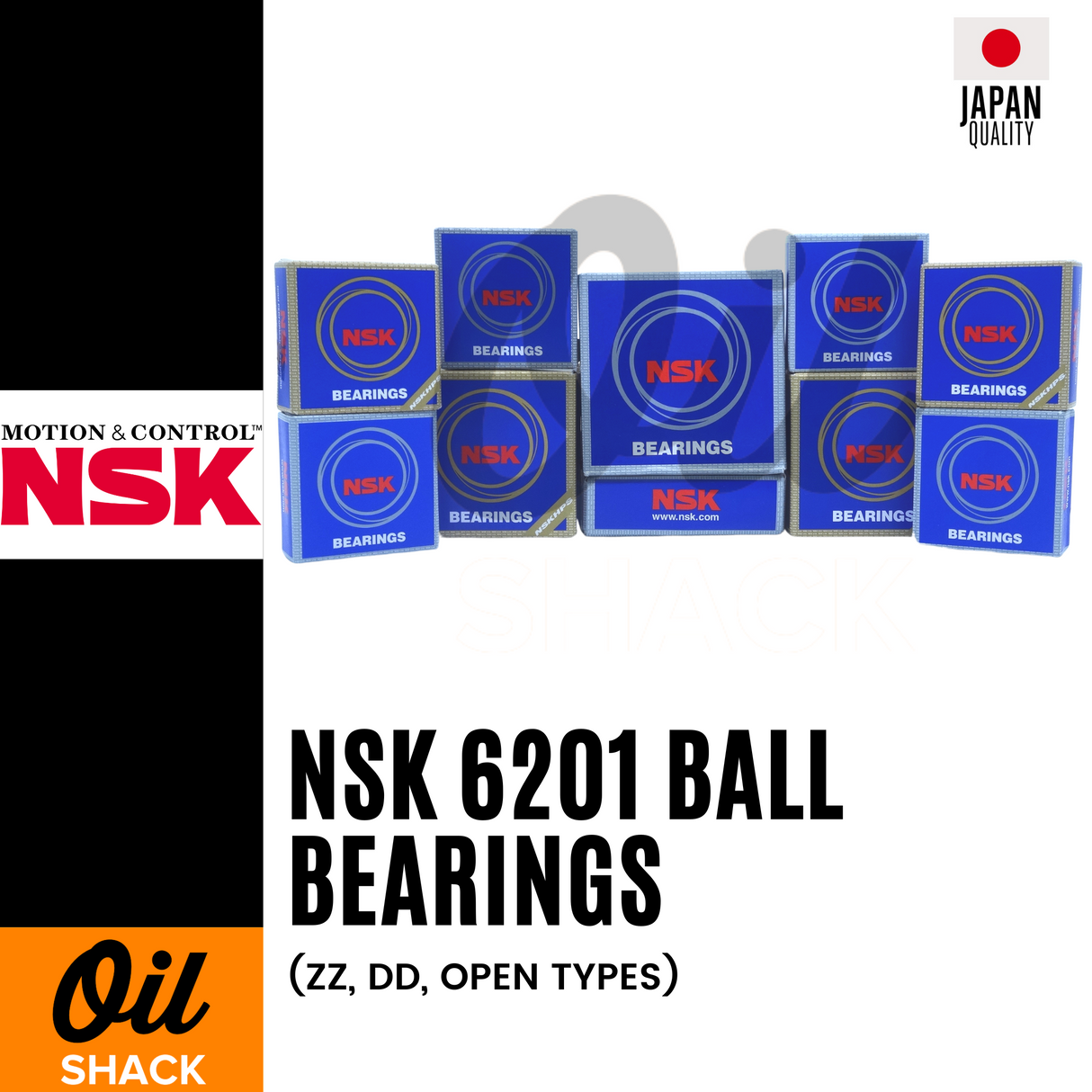 NSK 6201 Ball Bearings | ZZ, DD, OPEN Types