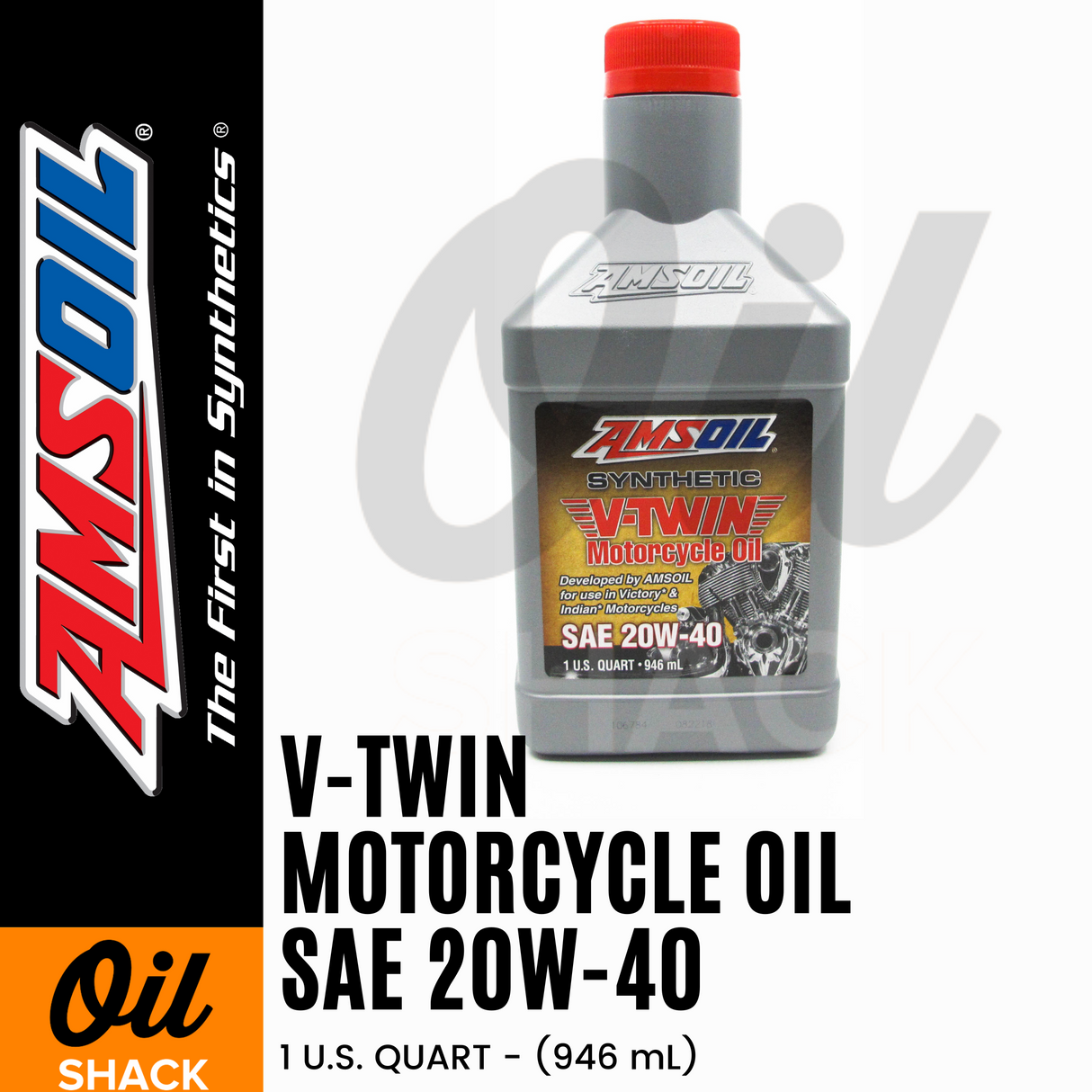 AMSOIL 20W40 V-TWIN ENGINE OIL FULLY SYNTHETIC (1 QUART)