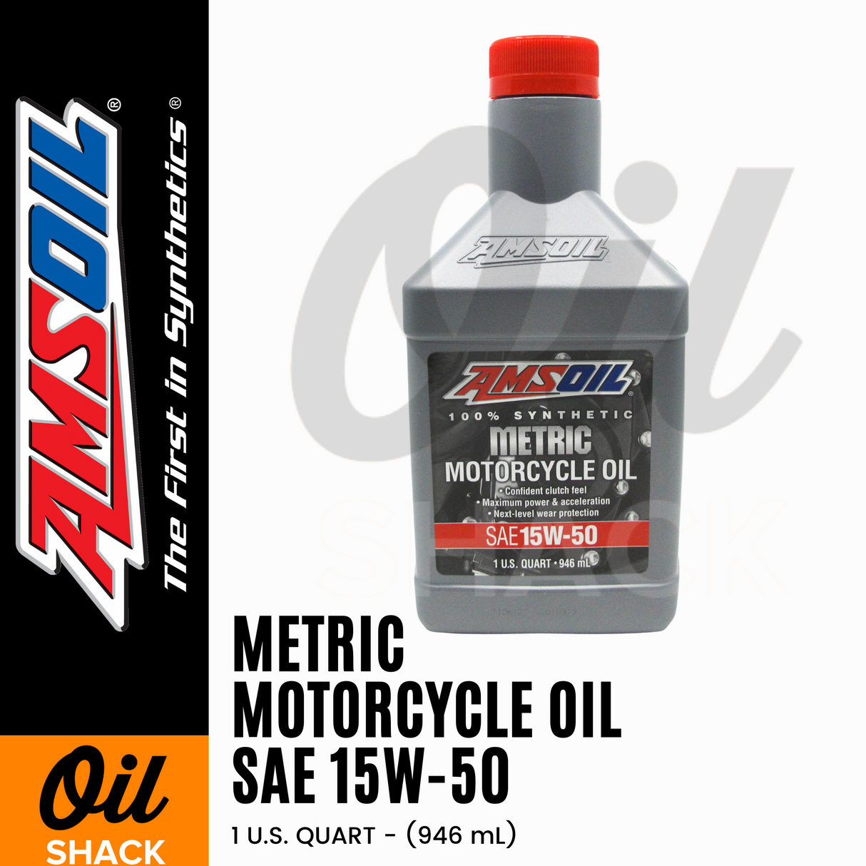 AMSOIL 15W50 METRIC ENGINE OIL FULLY SYNTHETIC (1 QUART)