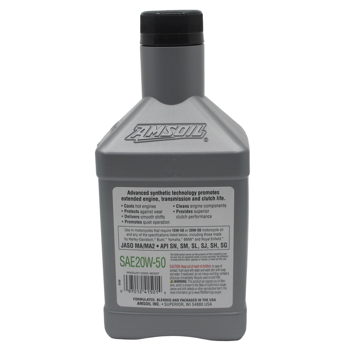 AMSOIL 20W-50 4T Performance Fully Synthetic Engine Oil (MC5)