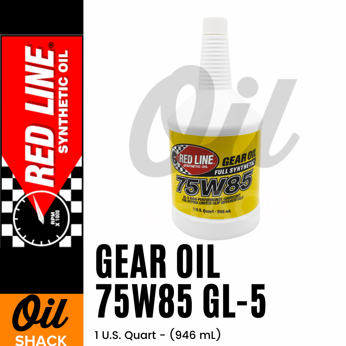 RED LINE 75W85 GL-5 GEAR OIL (1 QUART)