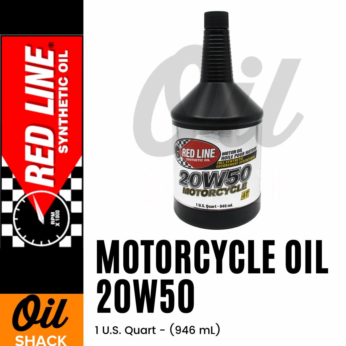 RED LINE 20W50 MOTORCYCLE OIL (1 QUART)