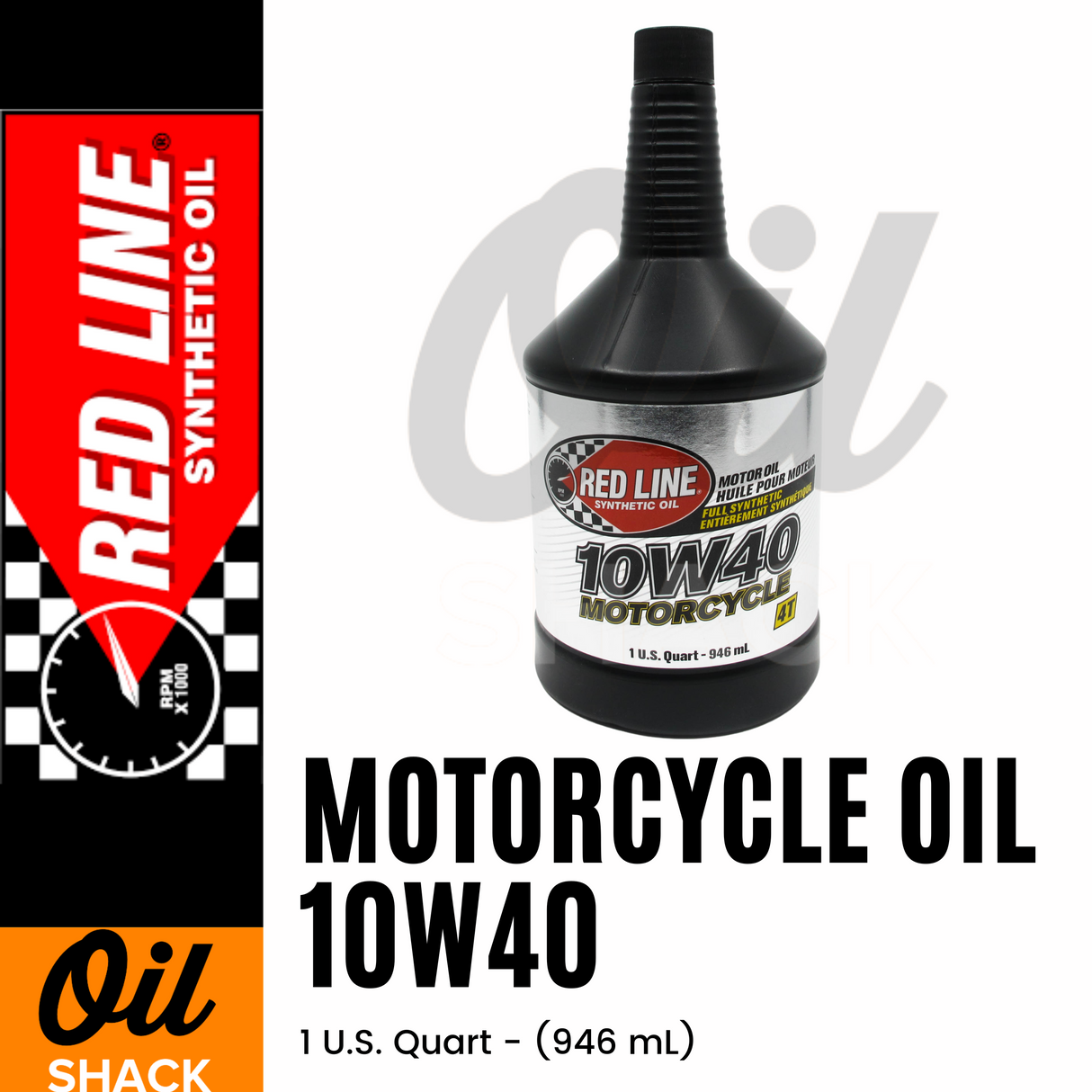 RED LINE 10W40 MOTORCYCLE OIL (1 QUART)