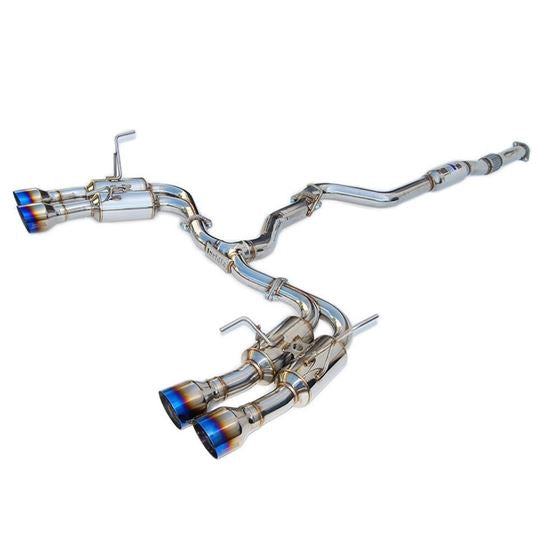 Invidia Gemini R400 Single Layer Cat Back Exhaust w/Titanium Burnt Tips Subaru WRX/STI 2015+