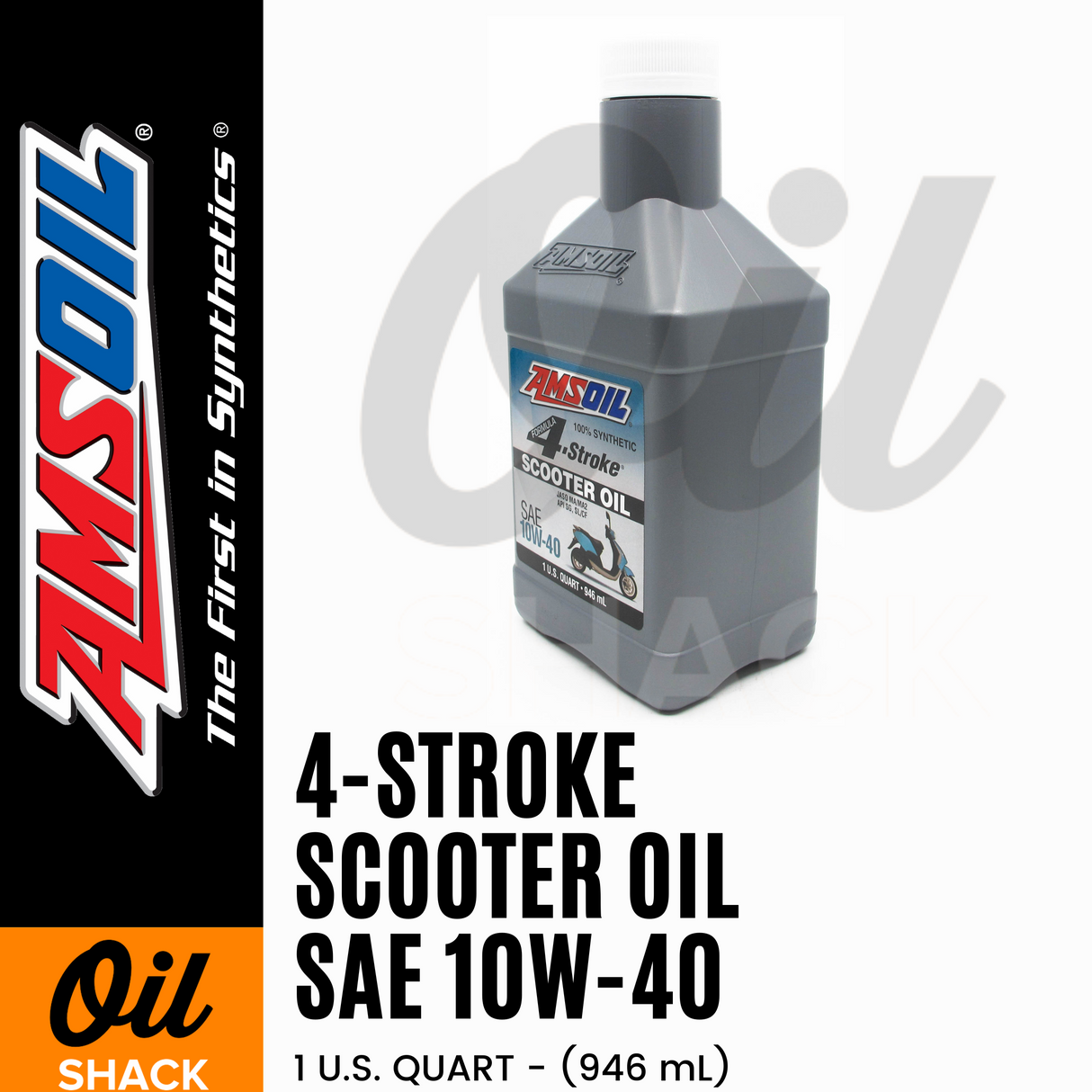 AMSOIL 10W40 SCOOTER ENGINE OIL FULLY SYNTHETIC (1 QUART)
