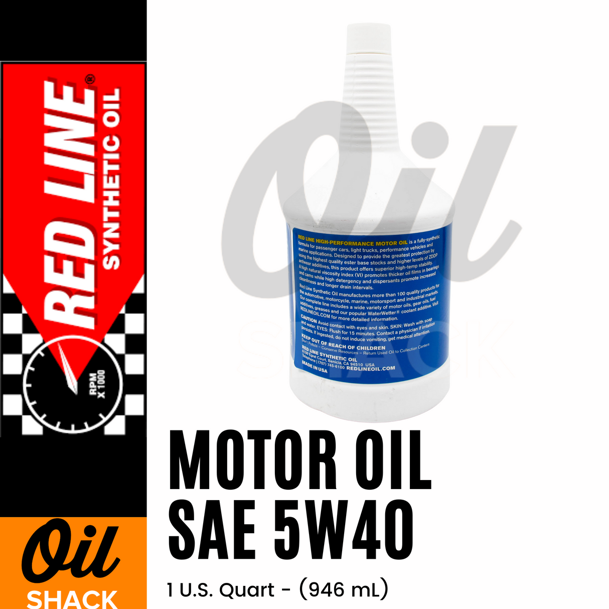 RED LINE 5W40 MOTOR OIL (1 QUART)