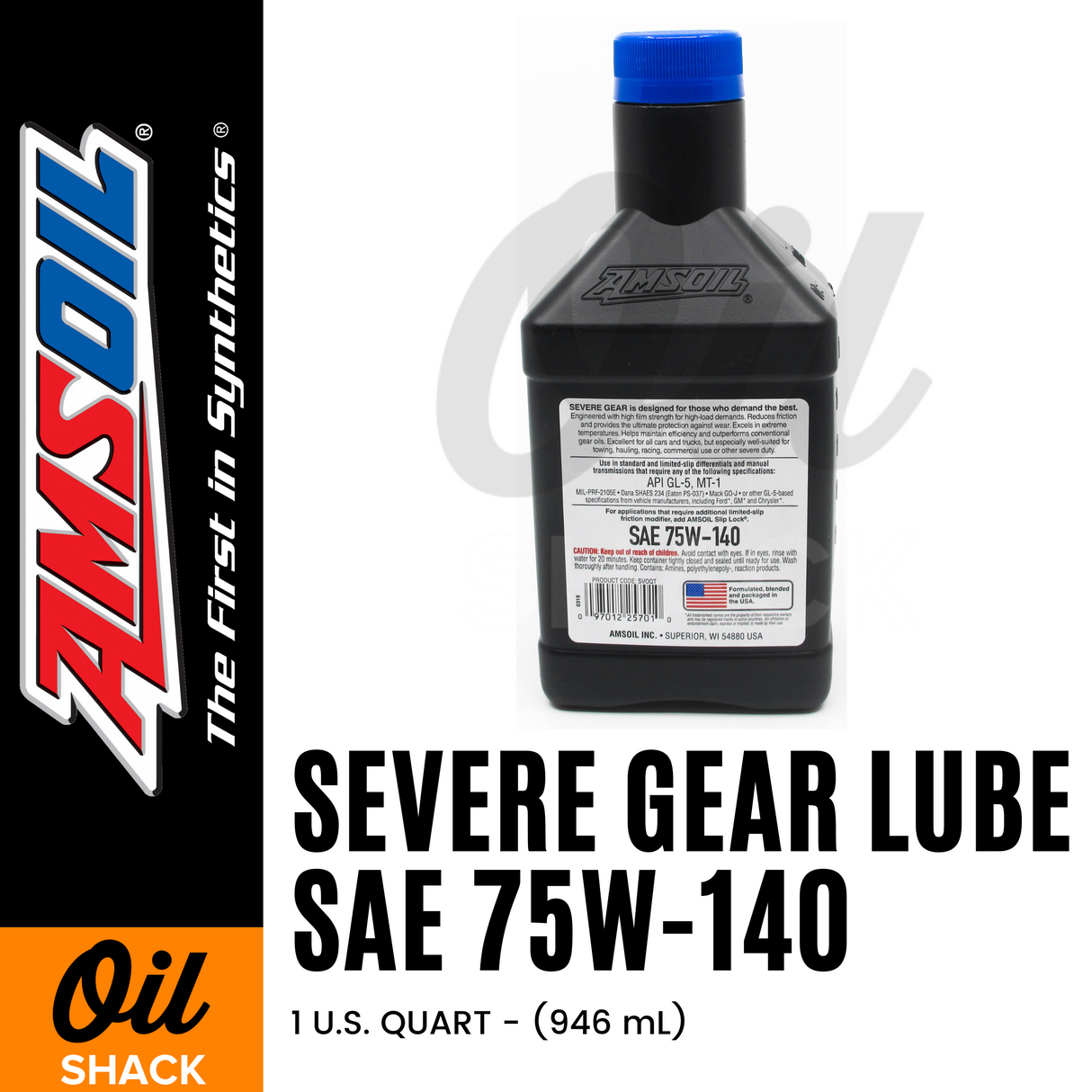 AMSOIL 75W140 SEVERE GEAR LUBE FULLY (1 QUART)