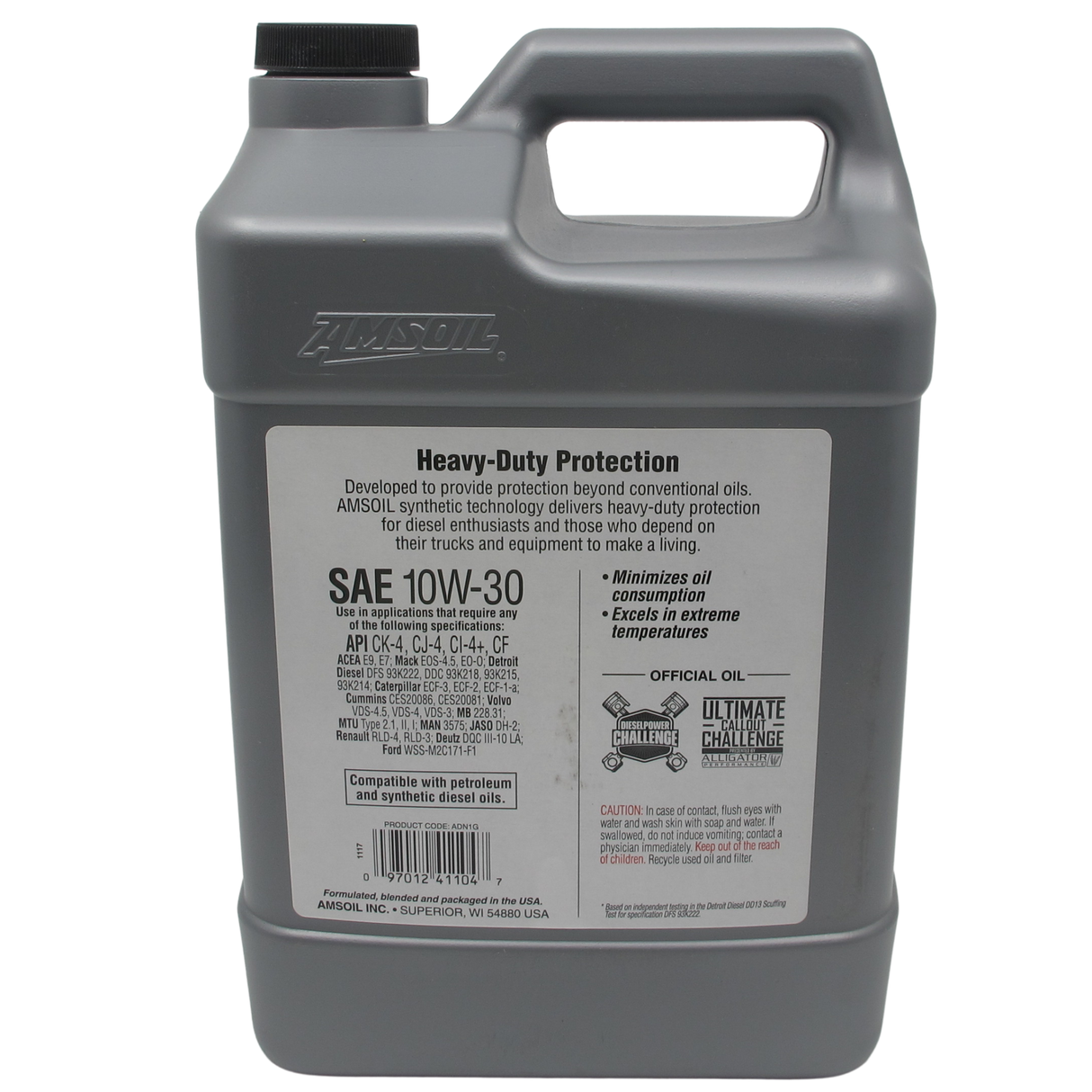 AMSOIL 10W-30 Heavy-Duty Diesel Fully Synthetic Engine Oil (ADN)