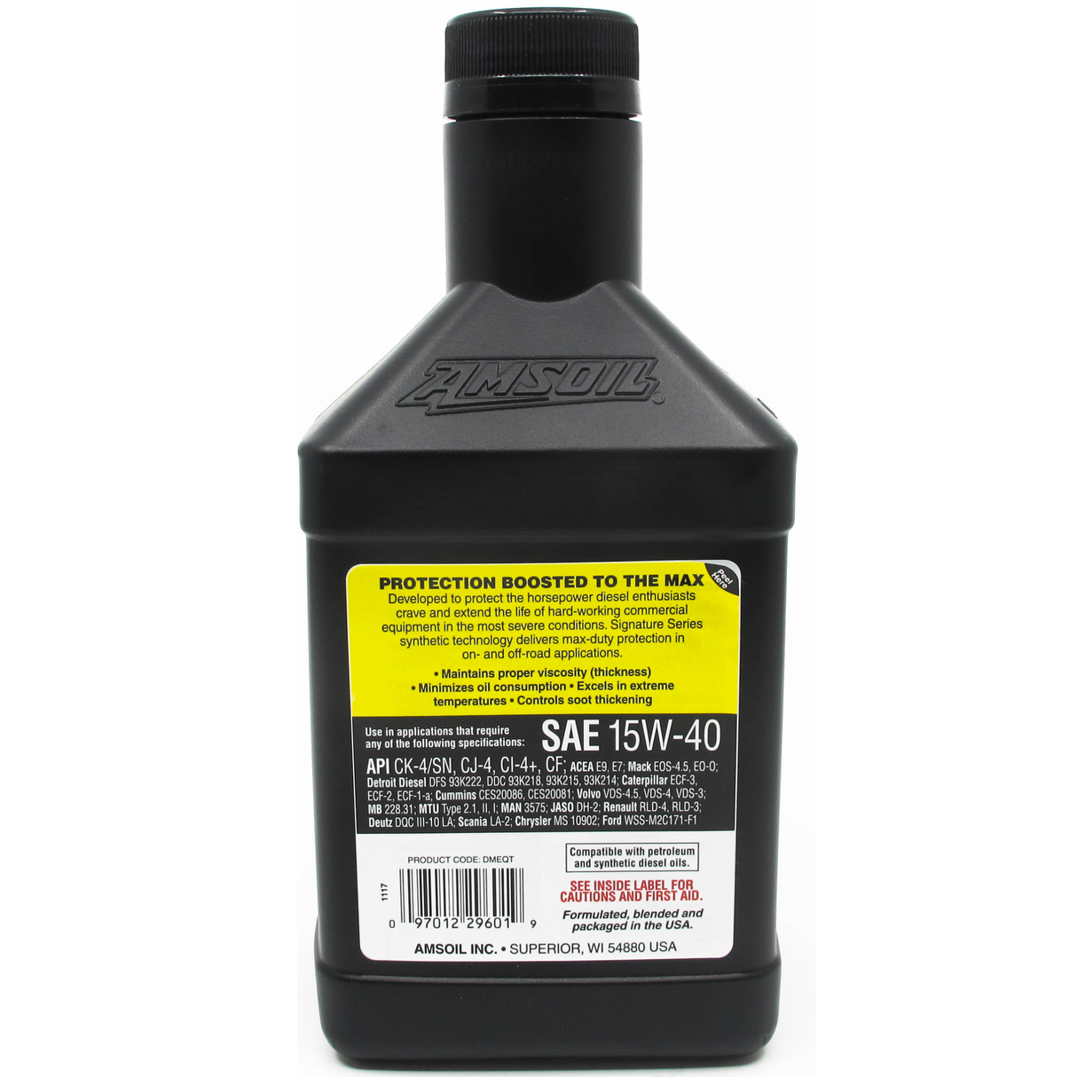 AMSOIL 15W-40 Diesel Max-Duty Fully Synthetic Engine Oil (DME)