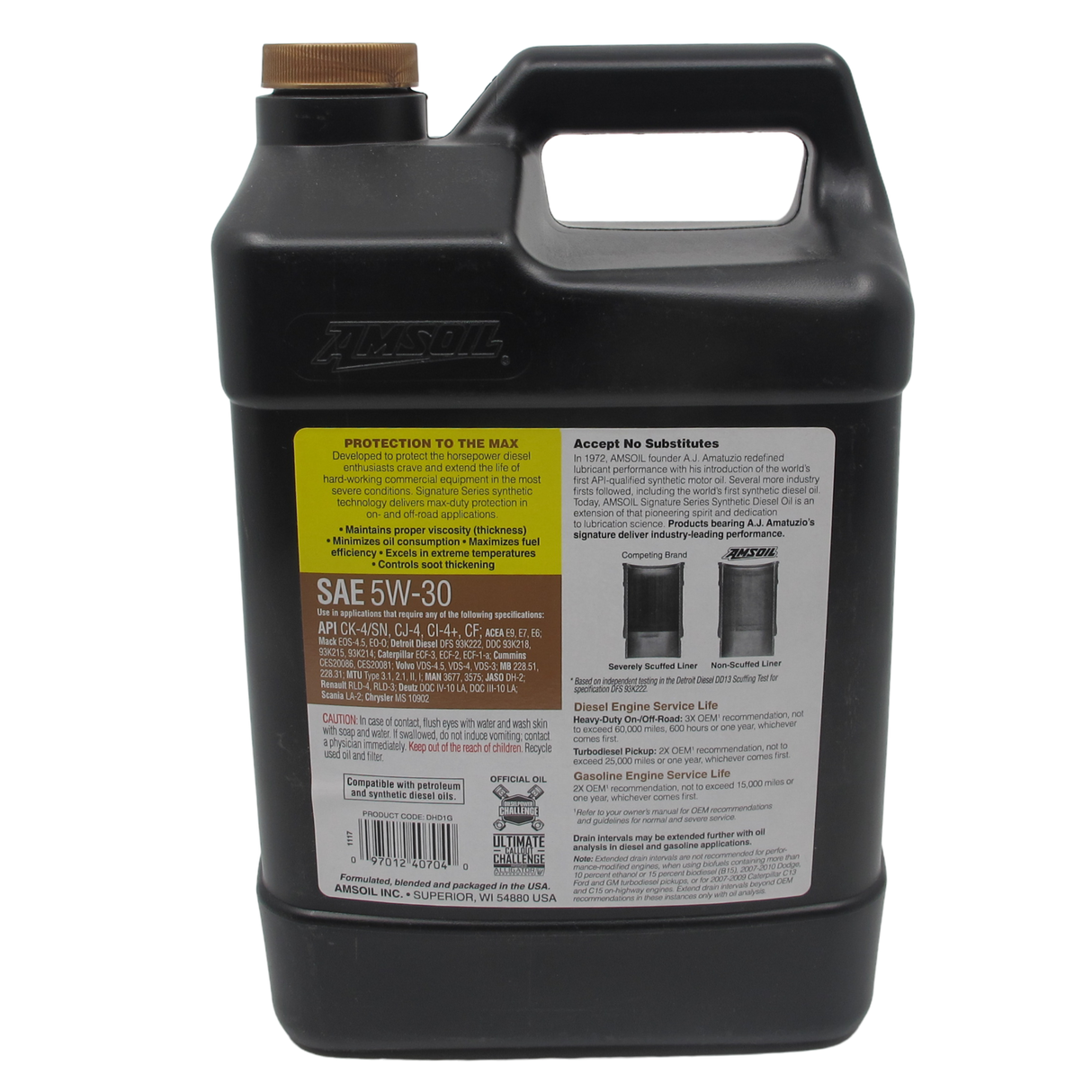 AMSOIL 5W-30 Diesel Max-Duty Fully Synthetic Engine Oil (DHD)