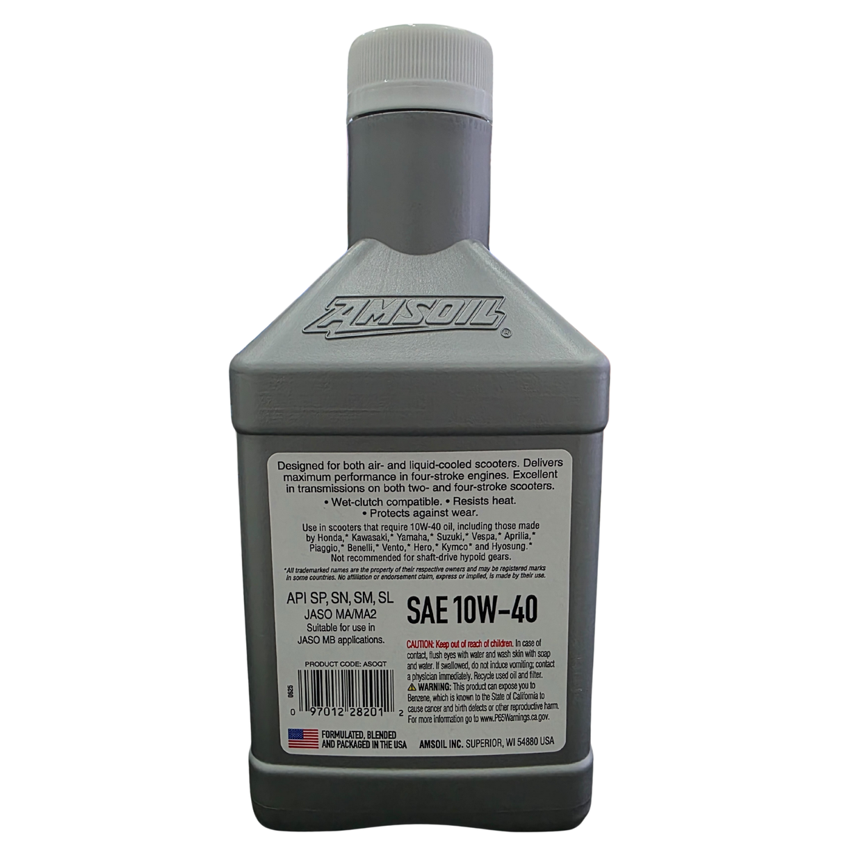 AMSOIL 10W-40 Scooter Fully Synthetic Engine Oil (ASO)
