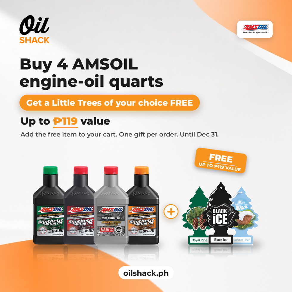 Buy 4 AMSOIL quarts, get a FREE Little Trees