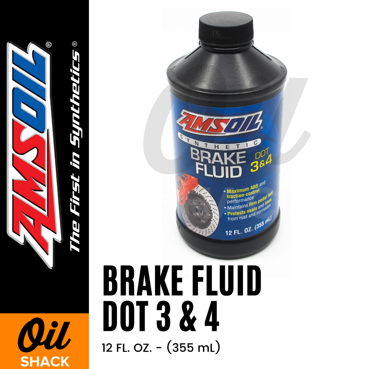 AMSOIL BRAKE FLUID DOT 3 & 4 FULLY SYNTHETIC (12 OUNCES) Oil Shack