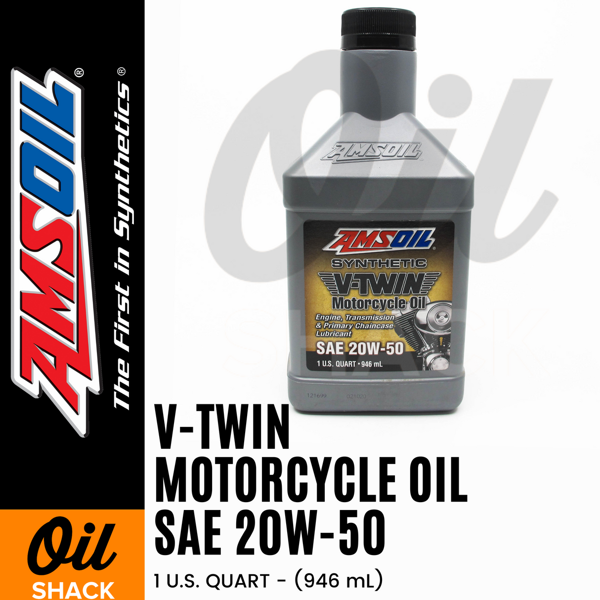 AMSOIL 20W50 V-TWIN ENGINE OIL FULLY SYNTHETIC (1 QUART)