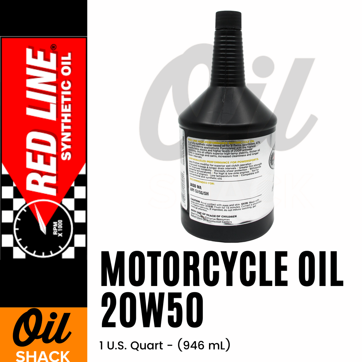RED LINE 20W50 MOTORCYCLE OIL (1 QUART)