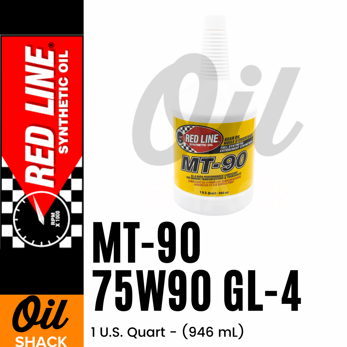 RED LINE MT-90 75W90 GL-4 GEAR OIL | 1 QUART