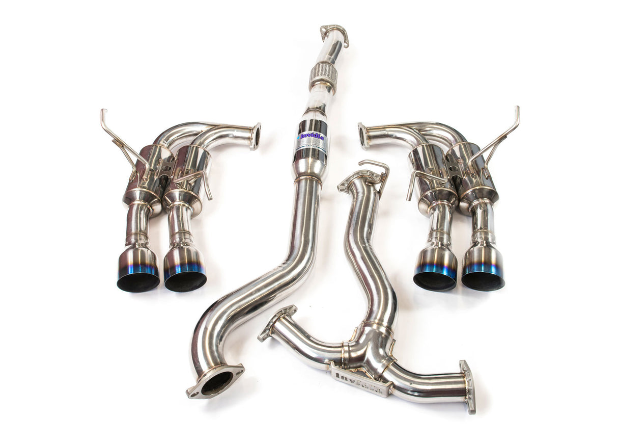 Invidia Gemini R400 Single Layer Cat Back Exhaust w/Titanium Burnt Tips Subaru WRX/STI 2015+