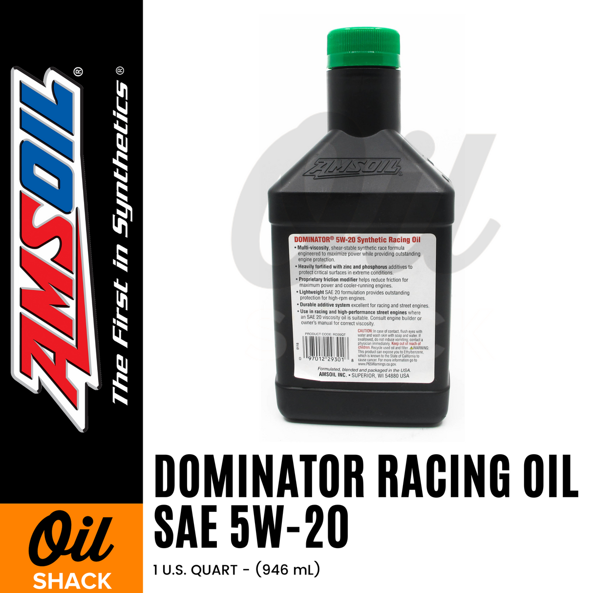 AMSOIL 5W20 DOMINATOR ENGINE OIL FULLY SYNTHETIC (1 QUART)