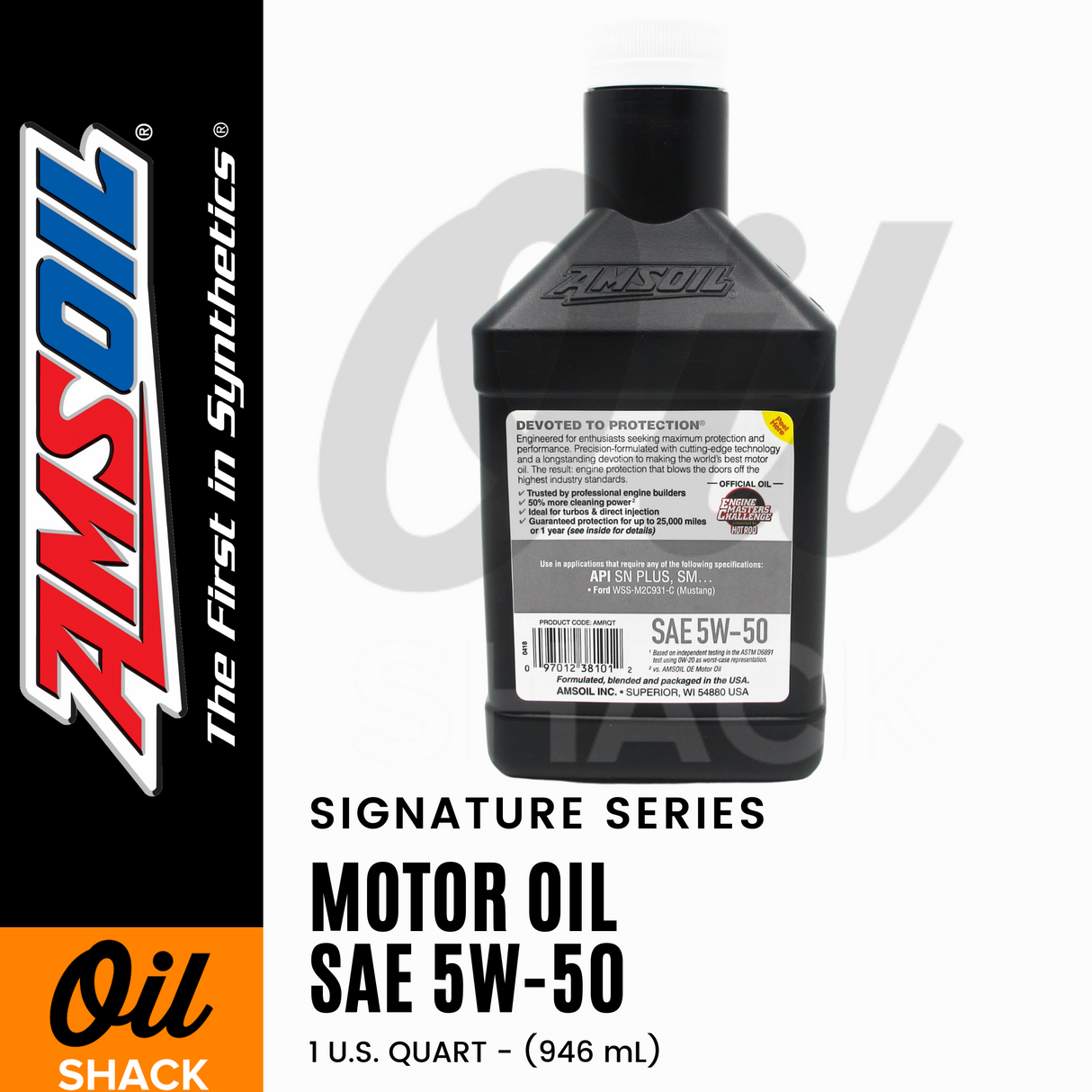 AMSOIL 5W50 SIGNATURE SERIES ENGINE OIL FULLY SYNTHETIC (1 QUART)
