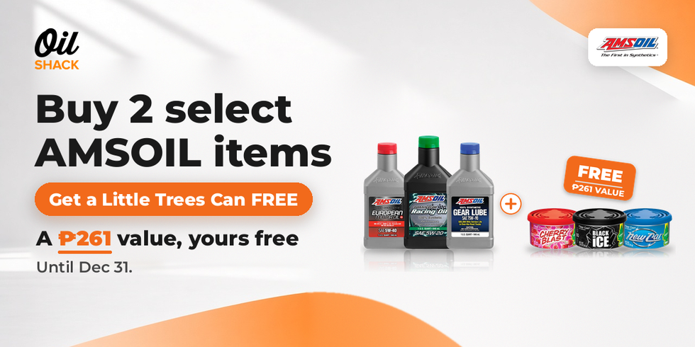 Buy 2 select AMSOIL items, get a Little Trees Can FREE