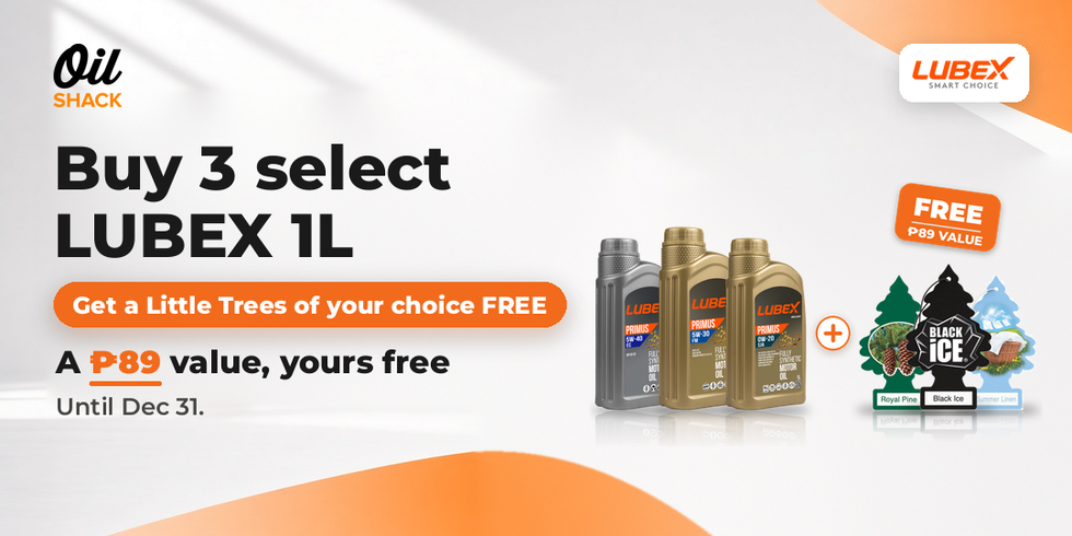 Buy 3 select LUBEX 1L, get a Little Trees of your choice FREE