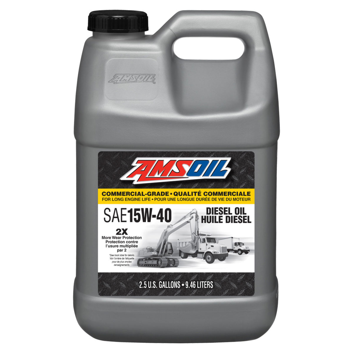 AMSOIL 15W-40 Commercial-Grade Diesel Oil Synthetic-Blend Engine Oil (SBDF)