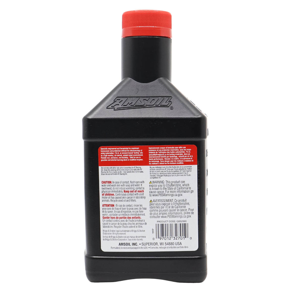 AMSOIL Briggs & Stratton Synthetic 4T Racing Oil (GBS2960)