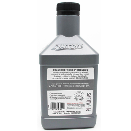 AMSOIL 0W-16 OE Series Fully Synthetic Engine Oil (OES)