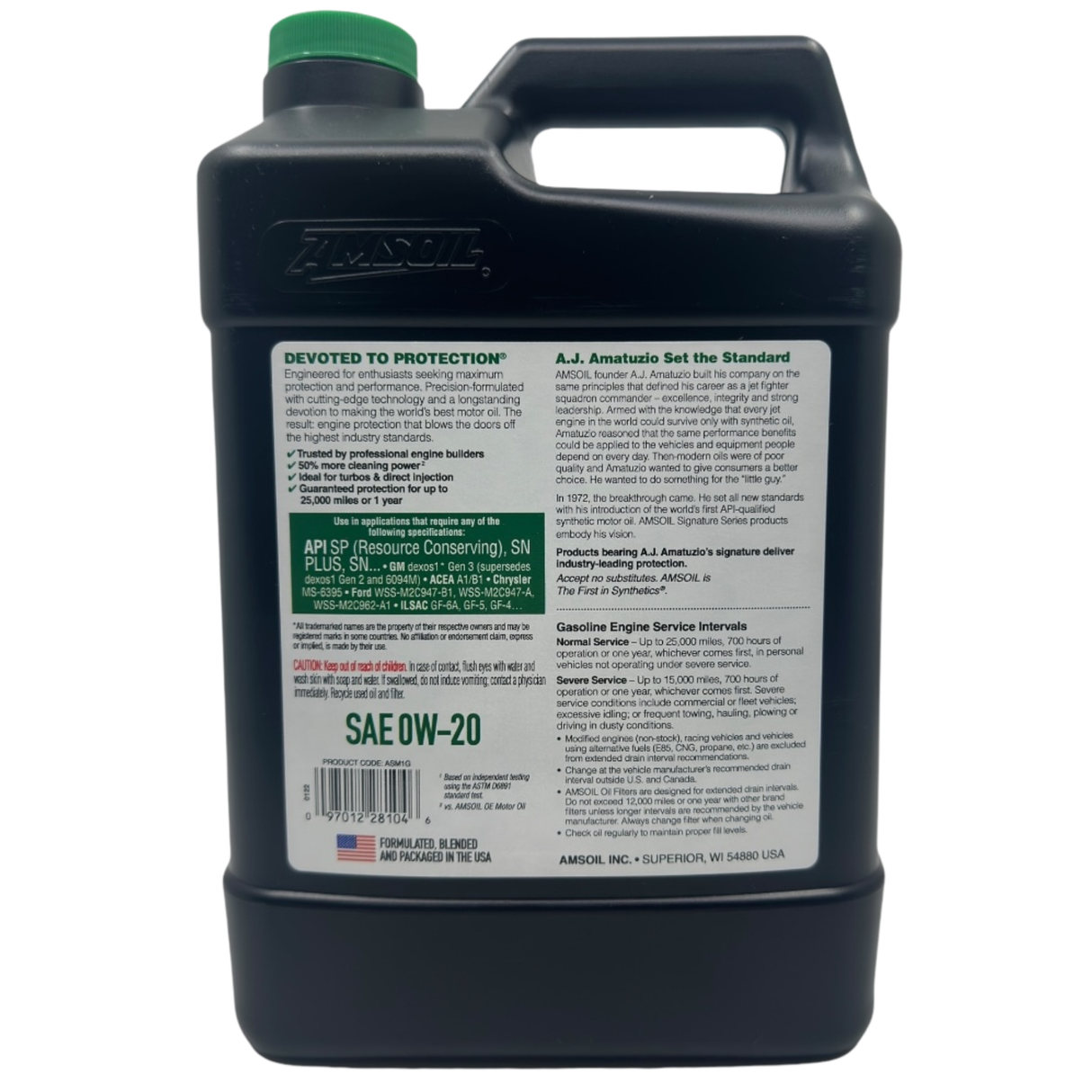 AMSOIL Signature Series 0W-20 Fully Synthetic Engine Oil (ASM)