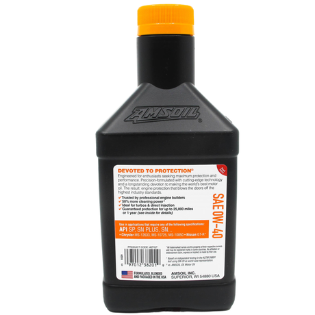 AMSOIL Signature Series 0W-40 Fully Synthetic Engine Oil (AZF)
