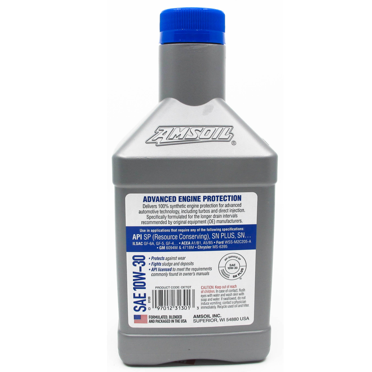 AMSOIL 10W-30 OE Series Fully Synthetic Engine Oil (OET)