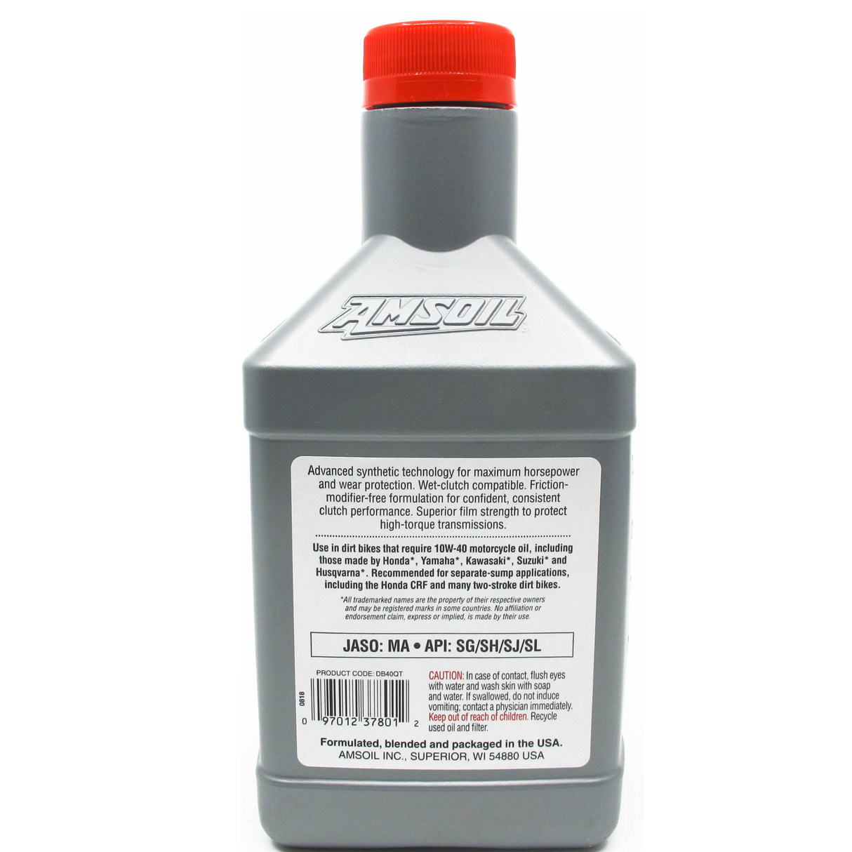 AMSOIL 10W-40 Dirt Bike Fully Synthetic Engine Oil (DB40)