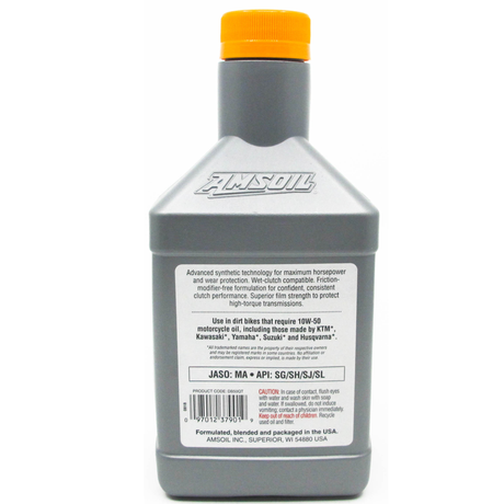 AMSOIL 10W-50 Dirt Bike Fully Synthetic Engine Oil (DB50)