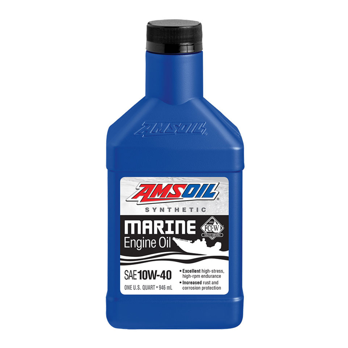 AMSOIL 10W-40 Marine 4-Stroke Formula Fully Synthetic Engine Oil (WCF ...
