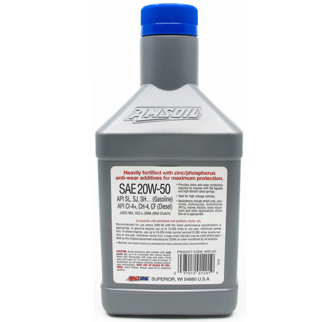 AMSOIL 20W-50 Premium Protection Fully Synthetic Engine Oil