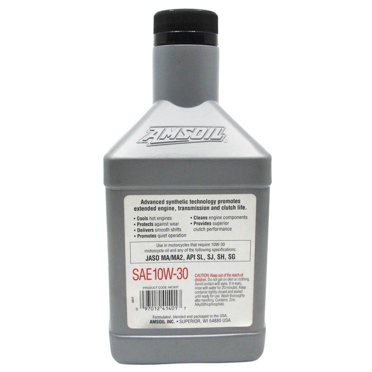 AMSOIL 10W-30 4T Performance Fully Synthetic Engine Oil (MC3)