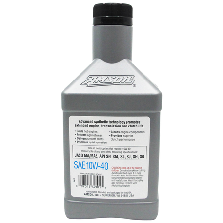 AMSOIL 10W-40 4T Performance Fully Synthetic Engine Oil (MC4)