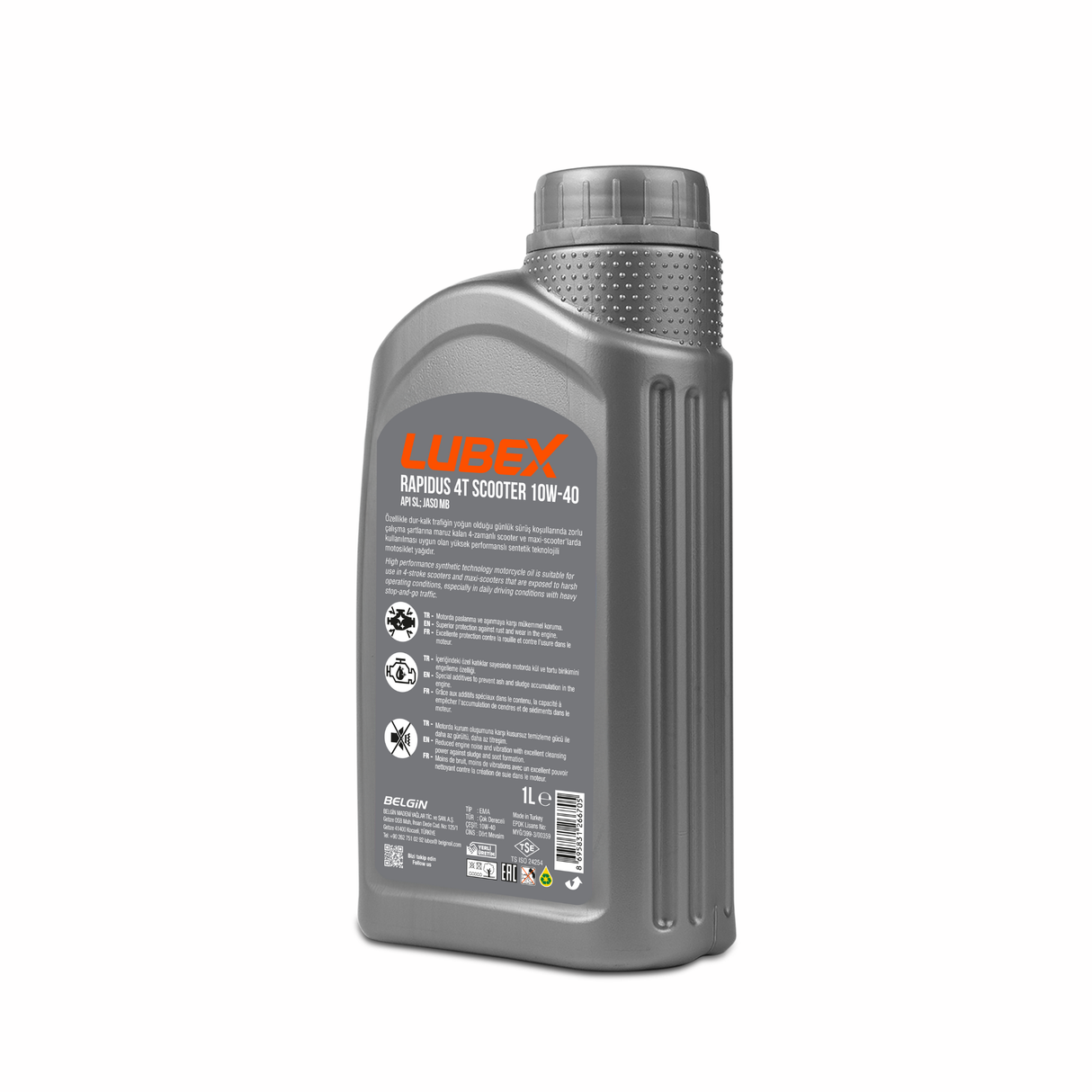 LUBEX | RAPIDUS 4T SCOOTER 10W-40 | SYNTHETIC MOTORCYCLE OIL