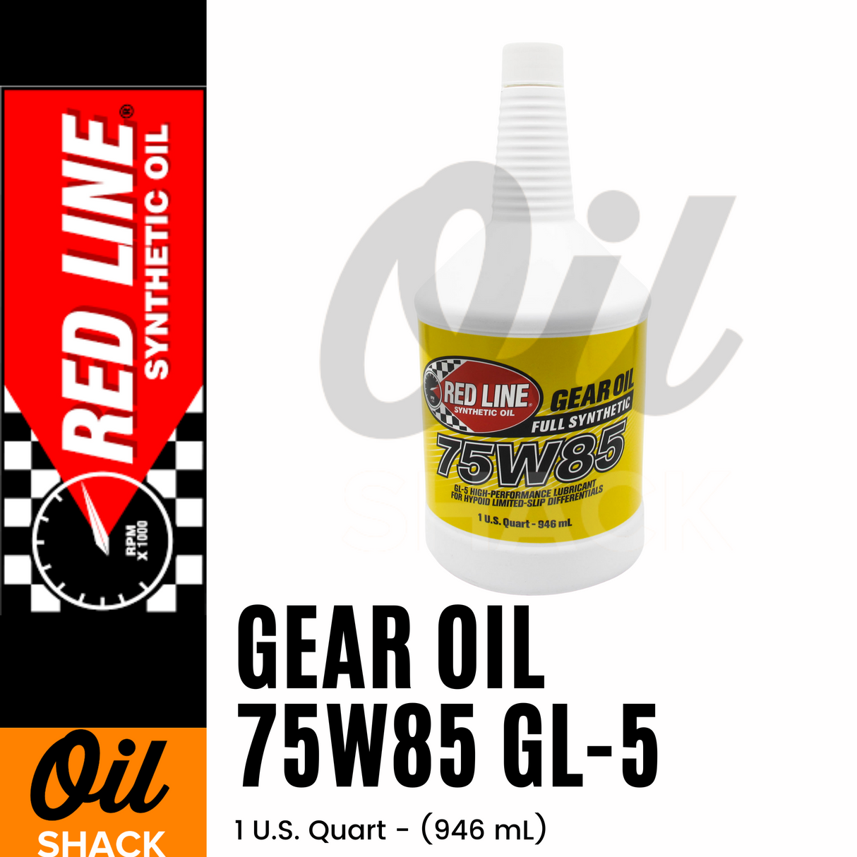 RED LINE 75W85 GL-5 GEAR OIL (1 QUART) – Oil Shack