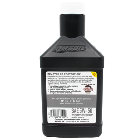 AMSOIL 5W50 SIGNATURE SERIES ENGINE OIL FULLY SYNTHETIC (1 QUART)