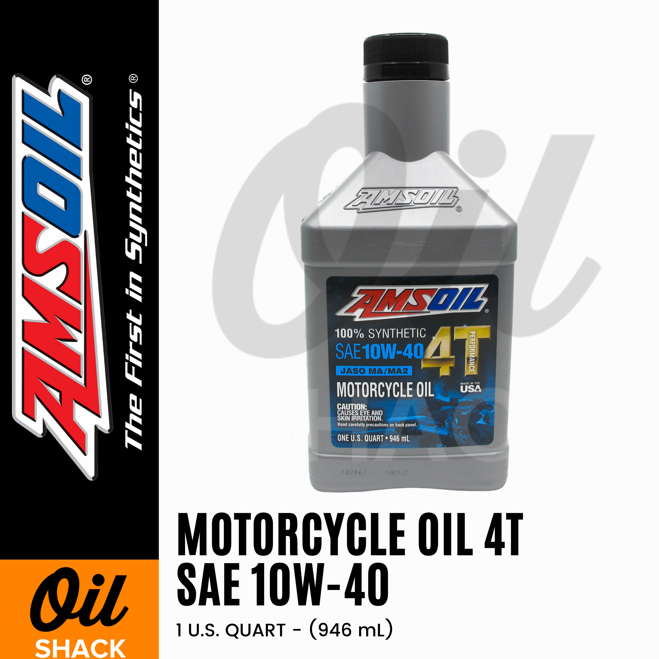 AMSOIL 10W40 4T PERFORMANCE ENGINE OIL FULLY SYNTHETIC 1 QUART