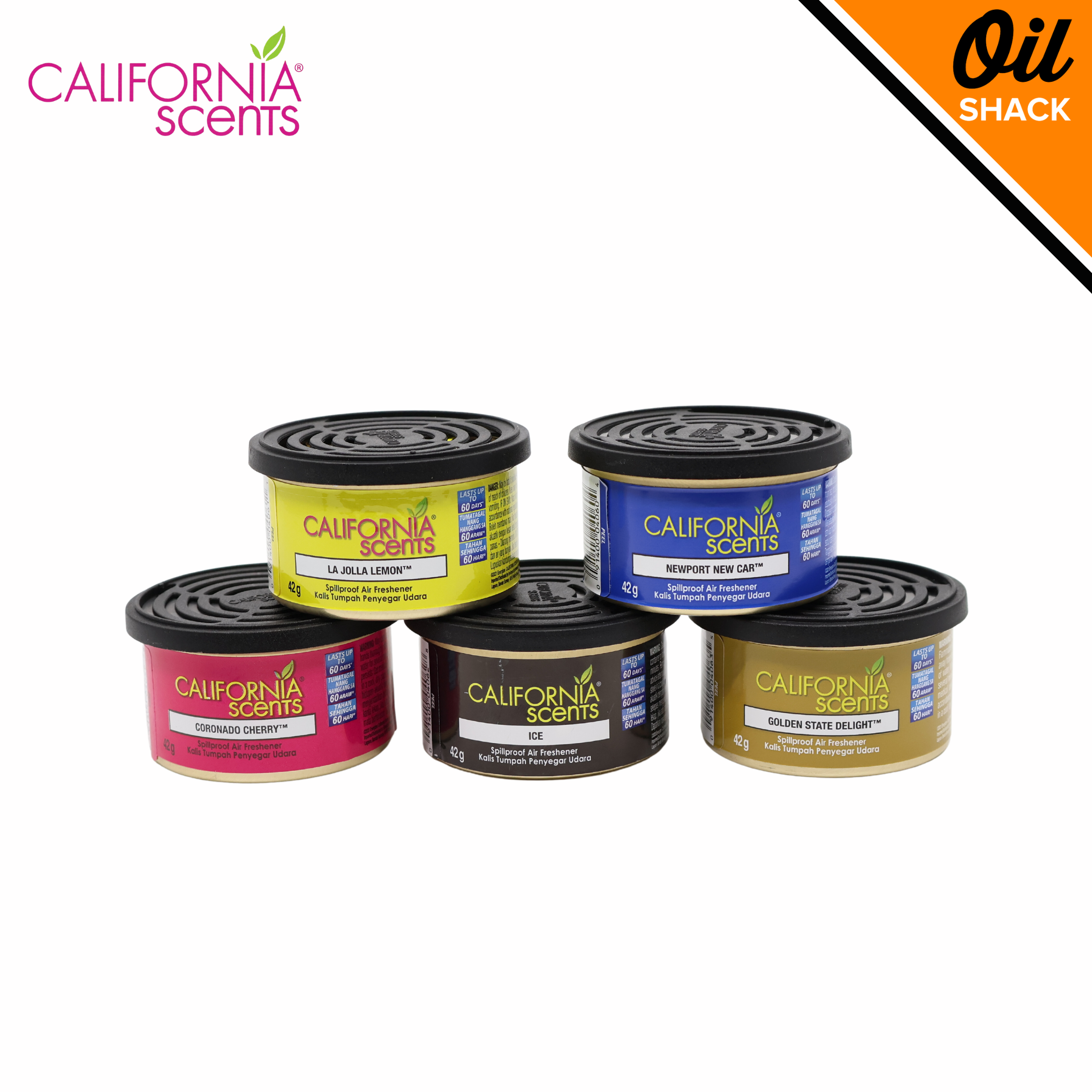 Lot Of 4 California Scents (GOLDEN STATE DELIGHT) Car Scent Air Fresheners