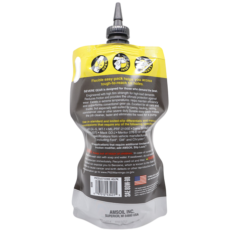 AMSOIL Severe Gear 80W-90 Fully Synthetic Gear Lube (AGL)