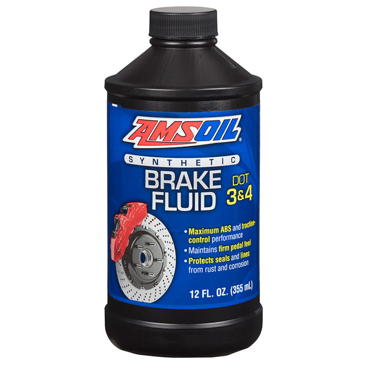 AMSOIL BRAKE FLUID DOT 3 & 4 FULLY SYNTHETIC (12 OUNCES)