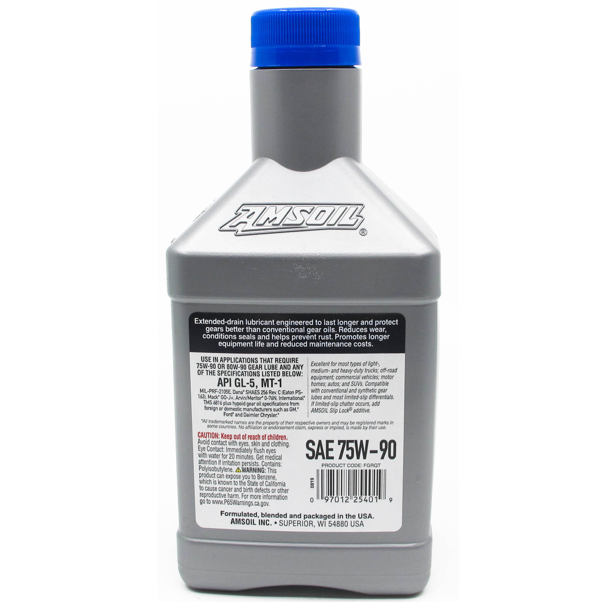 AMSOIL 75W-90 Long Life Gear Lube Fully Synthetic (FGR)