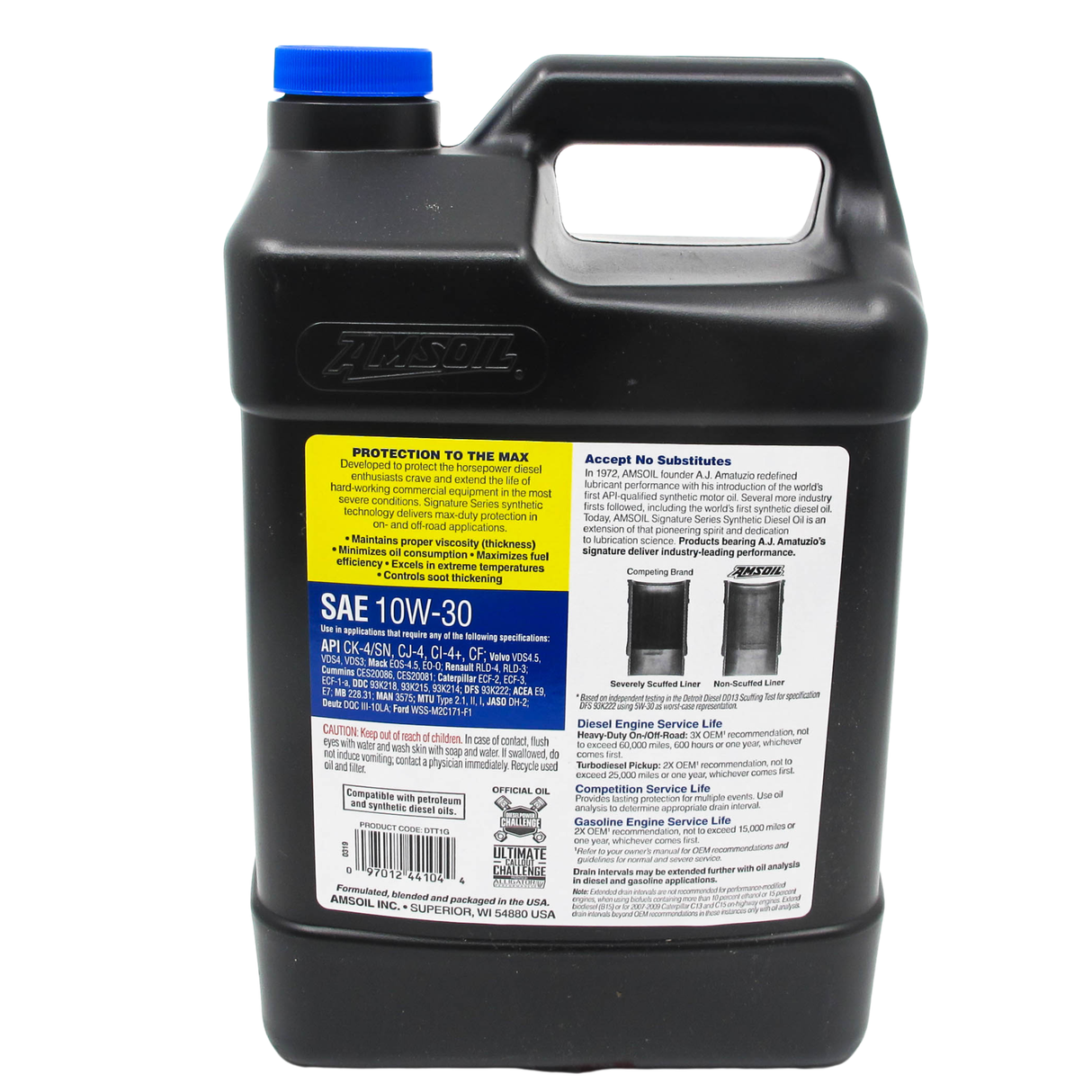 AMSOIL 10W-30 Diesel Max-Duty Fully Synthetic Engine Oil (DTT)