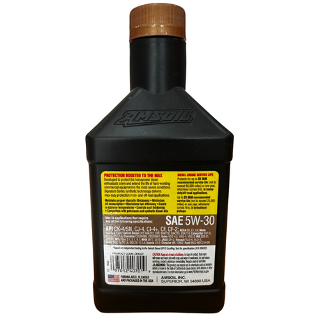 AMSOIL 5W-30 Diesel Max-Duty Fully Synthetic Engine Oil (DHD)